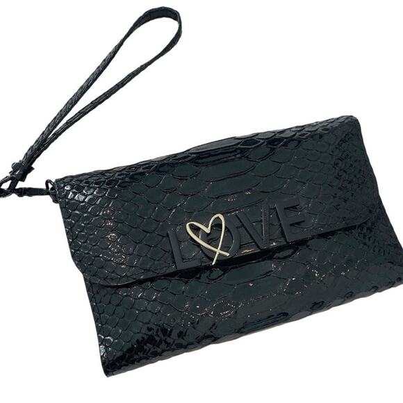 new Victoria's Secret Love faux patent croc wallet clutch bag A1 2017 - Picture 1 of 13